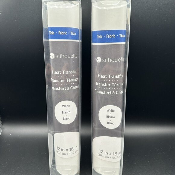 Heat Transfer Rolls Fabric White Silhouette America 12" x 18" Lot of 2 Bundle - Picture 1 of 5